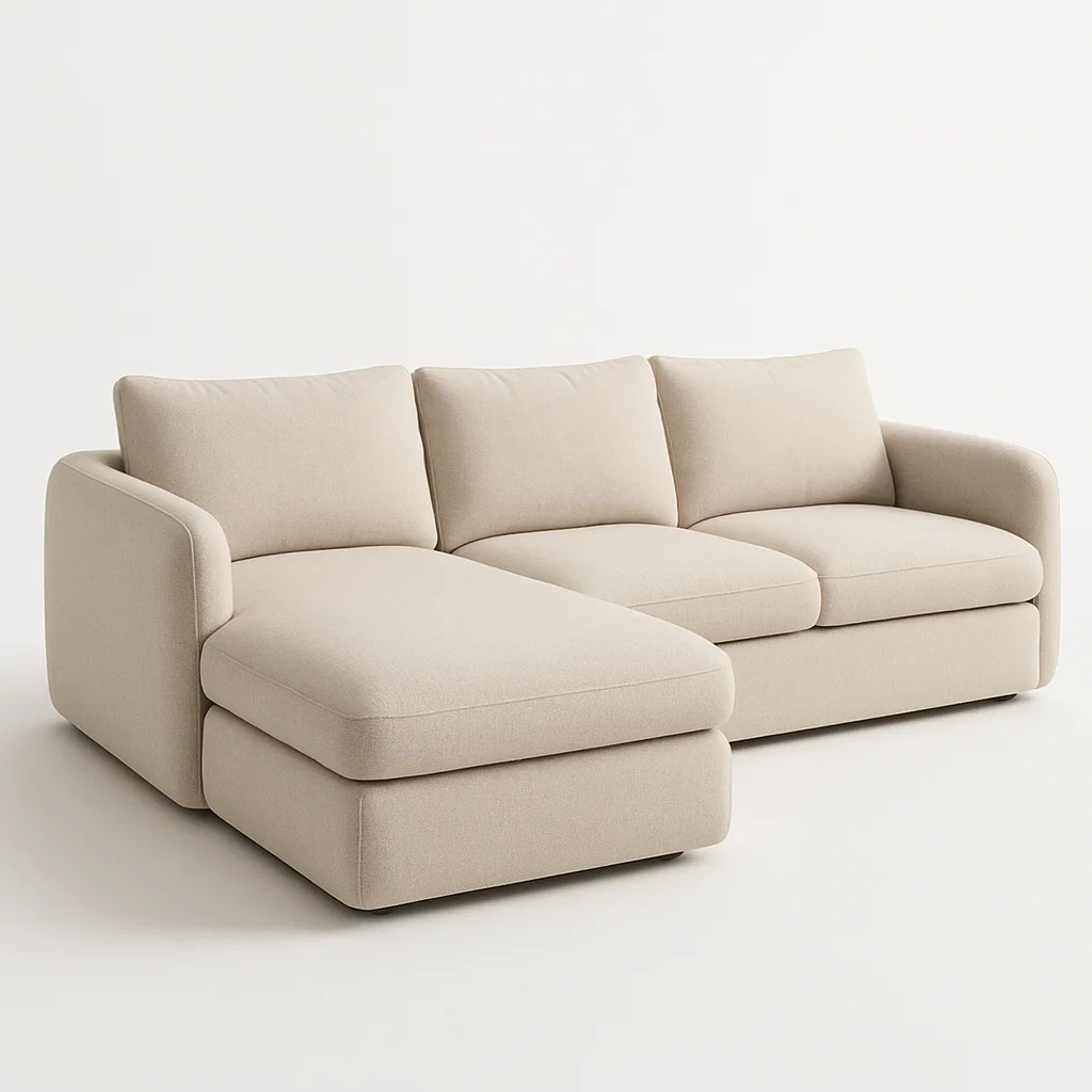 Hörnsoffor modulär i beige tyg