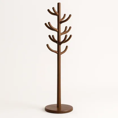 Klädhängare i valnötsträ brun med 8 krokar