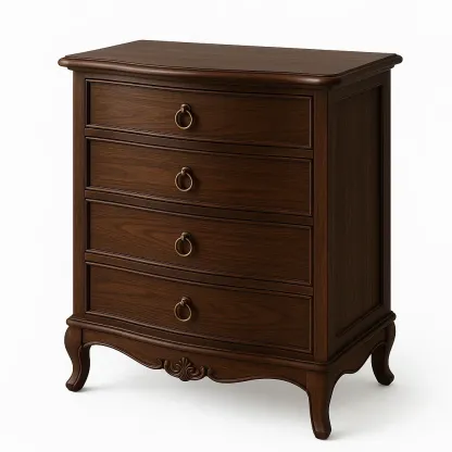 Byråer byrå i brunt trä med 4 lådor