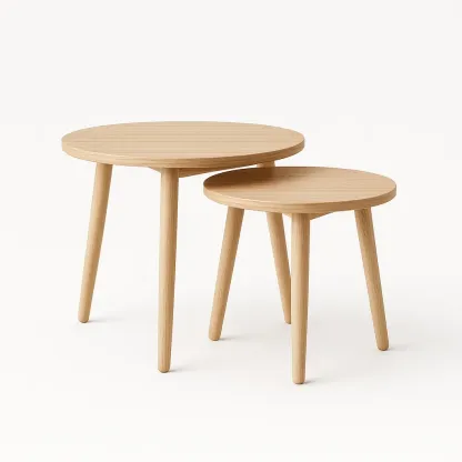 Soffbordsset i ekfaner med 2 bord