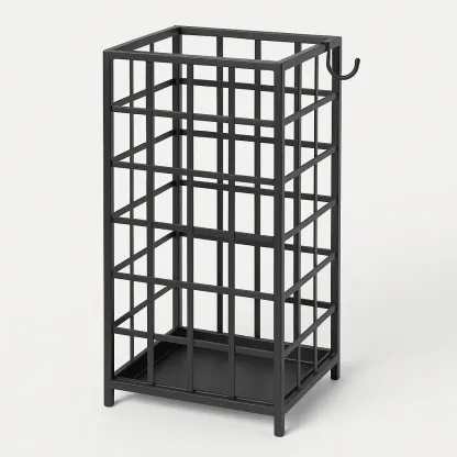 Paraplyställ metall svart 40×20×20 cm