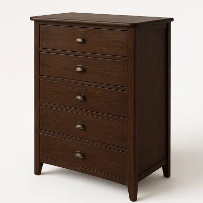 Byråer 5 lådor mörkbrun MDF