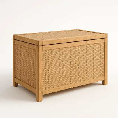 Förvaringskistor i ek och rotting 80×40×50 cm