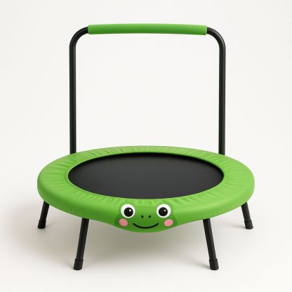 Dětská trampolína s rukojetí a žabím motivem-Larcalmo