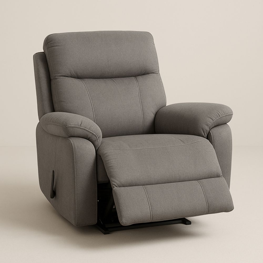 Grå Lænestol i Polyester med Justerbar Funktion-decovivapt