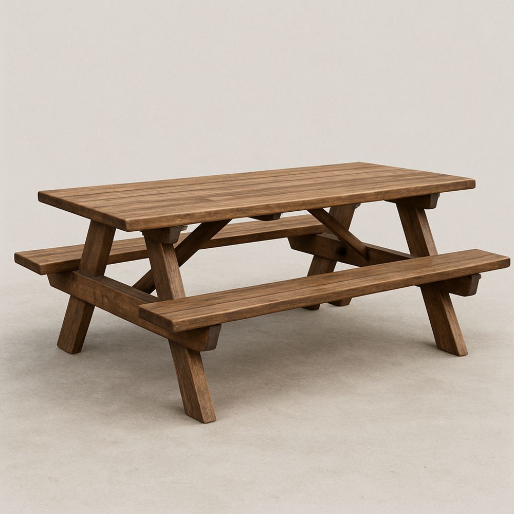 Picnicbord Udendørs Fyrretræ 180 x 150 x 72 cm-decovivapt