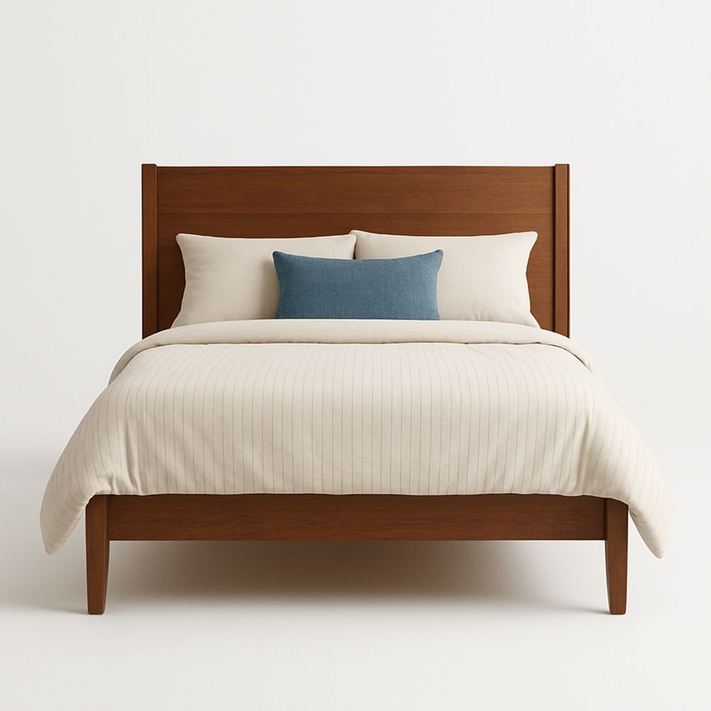 Dobbeltseng i Massivt Træ med Polyester Polstring 200x160 cm-decovivapt