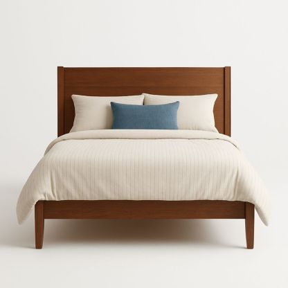 Dobbeltseng i Massivt Træ med Polyester Polstring 200x160 cm-decovivapt