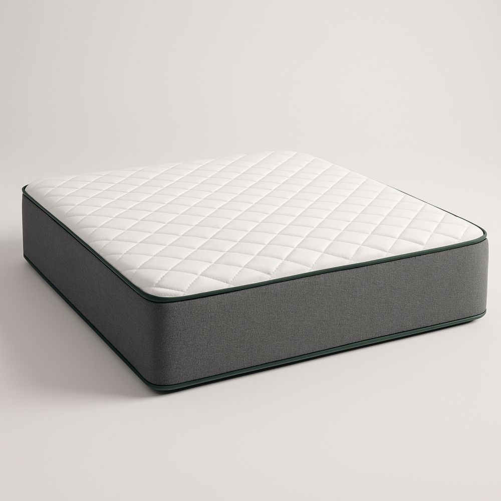 Madras i Hvid/Grå Bomuld og Skum L200xB150xH25 cm-decovivapt