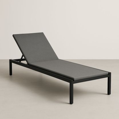 Solstol aluminium med justerbar ryg grå 200x65 cm-decovivapt