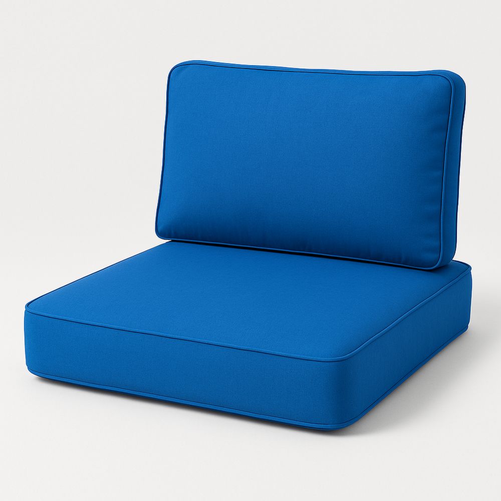 Blå hyndesæt til stol i polyesterstof-decovivapt