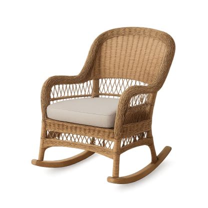 Gyngestol i Polyrattan med Hynde-decovivapt