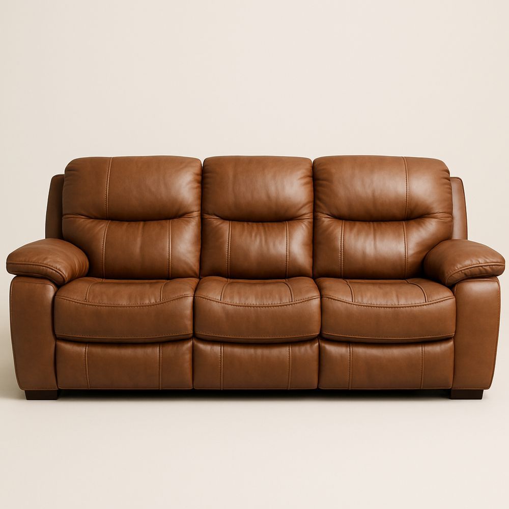 Brun Lædersofa til Tre Personer-decovivapt