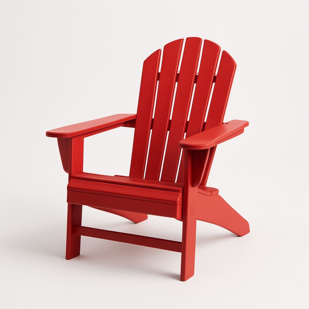 Udendørs Adirondack Stol i Rød Plast-decovivapt