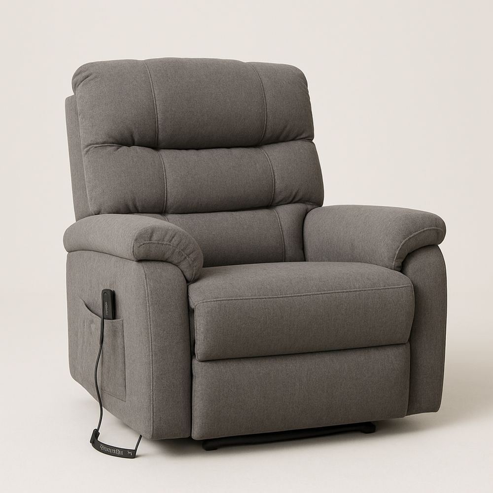 Grå Stof Lænestol med Elektrisk Funktion 98x85x90cm-decovivapt