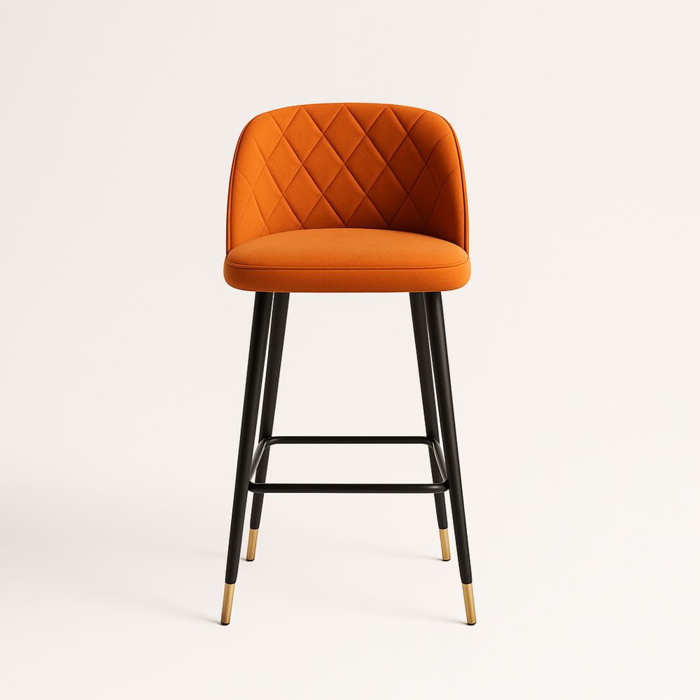 Barstol i stof med stålramme 45 cm dybde-decovivapt