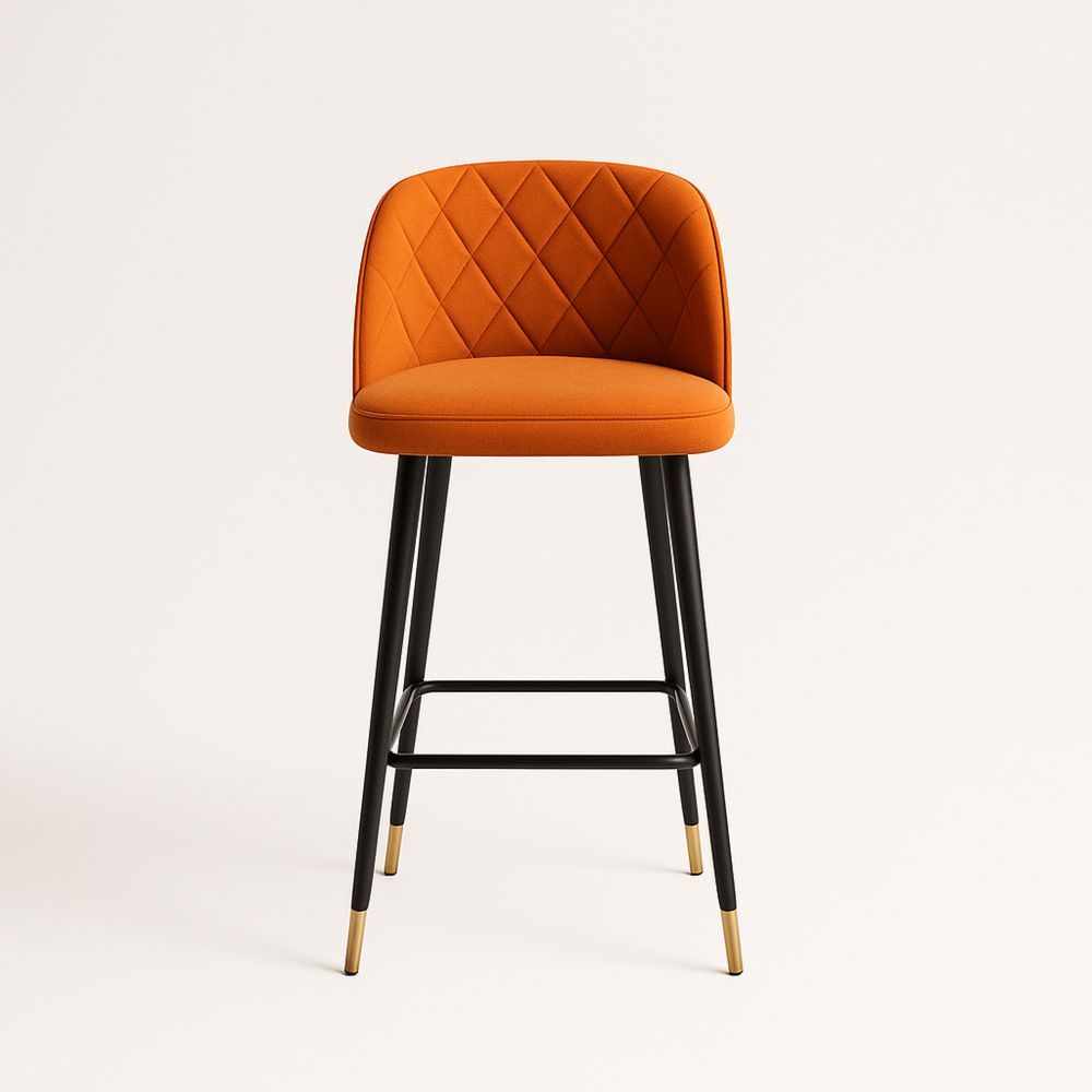 Barstol i stof med stålramme 45 cm dybde-decovivapt