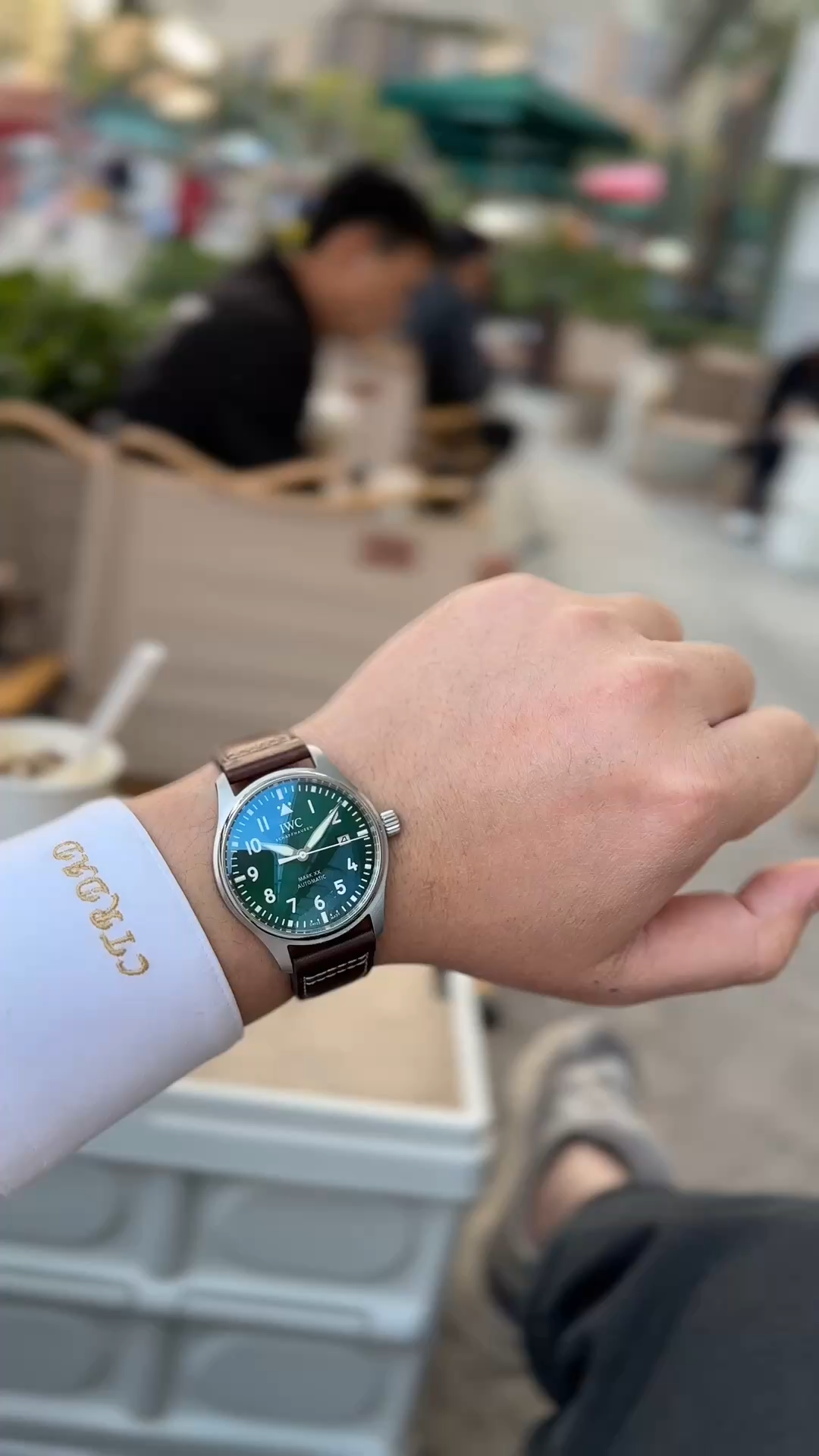 Mark green dial watch