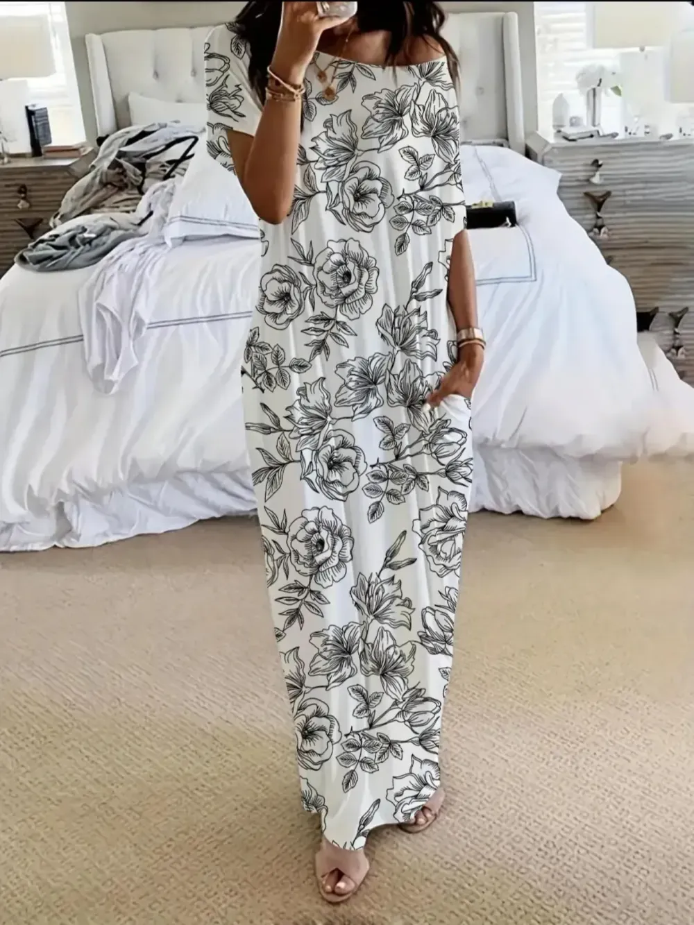 ⚡FINAL SALE⚡- Women's solid color casual dress