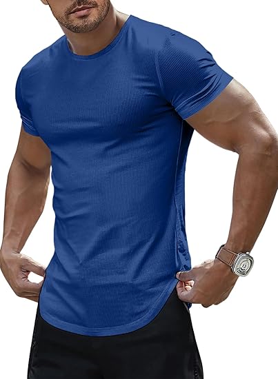 Men's Casual Solid Color Crew Neck Short Sleeve T-Shirt