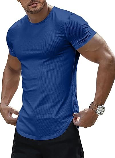 Men's Casual Solid Color Crew Neck Short Sleeve T-Shirt