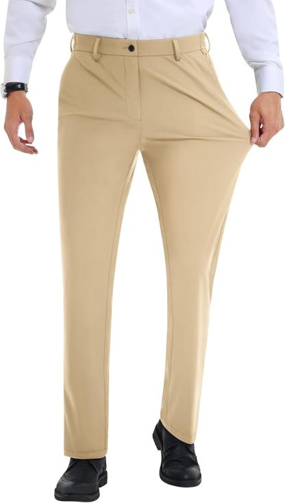 Men’s Stretch Dress Pants With Expandable Waist