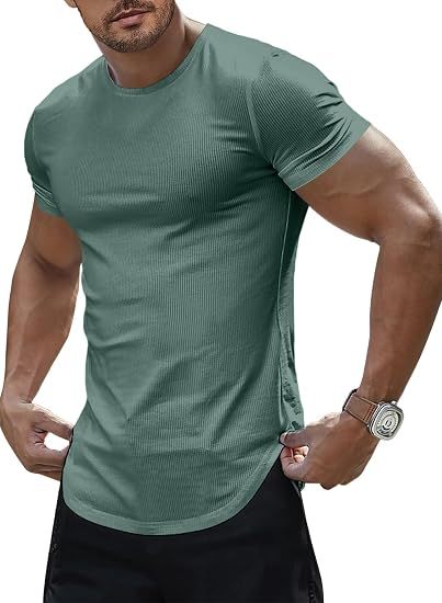 Men's Casual Solid Color Crew Neck Short Sleeve T-Shirt