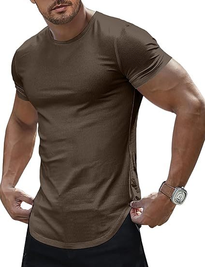 Men's Casual Solid Color Crew Neck Short Sleeve T-Shirt