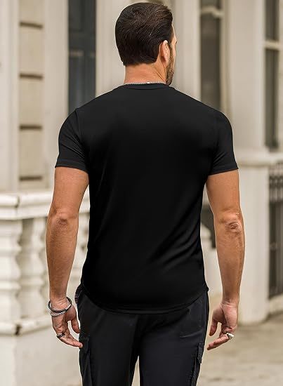 Men's Casual Solid Color Crew Neck Short Sleeve T-Shirt