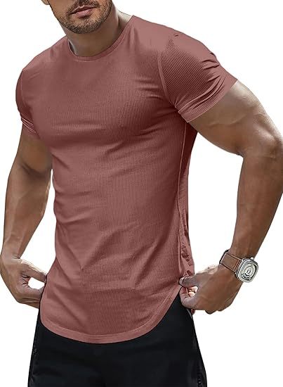 Men's Casual Solid Color Crew Neck Short Sleeve T-Shirt