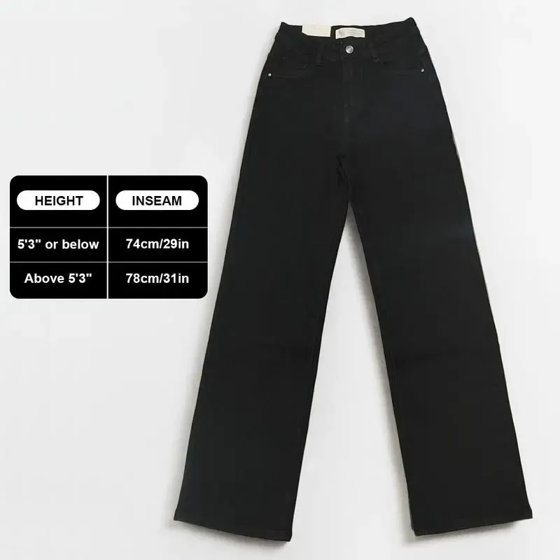🔥6 Pack-Women's High Waist Wide Leg Jeans - Stretch Denim Trousers with Multi-Pockets