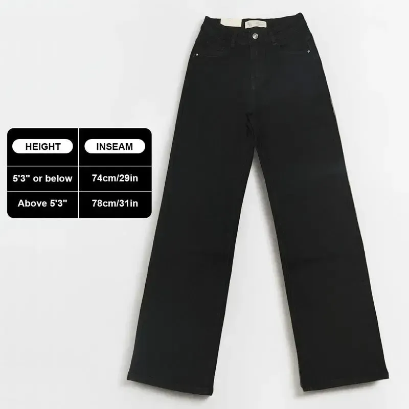 🔥6 Pack-Women's High Waist Wide Leg Jeans - Stretch Denim Trousers with Multi-Pockets