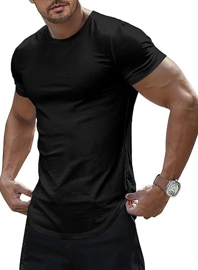 Men's Casual Solid Color Crew Neck Short Sleeve T-Shirt