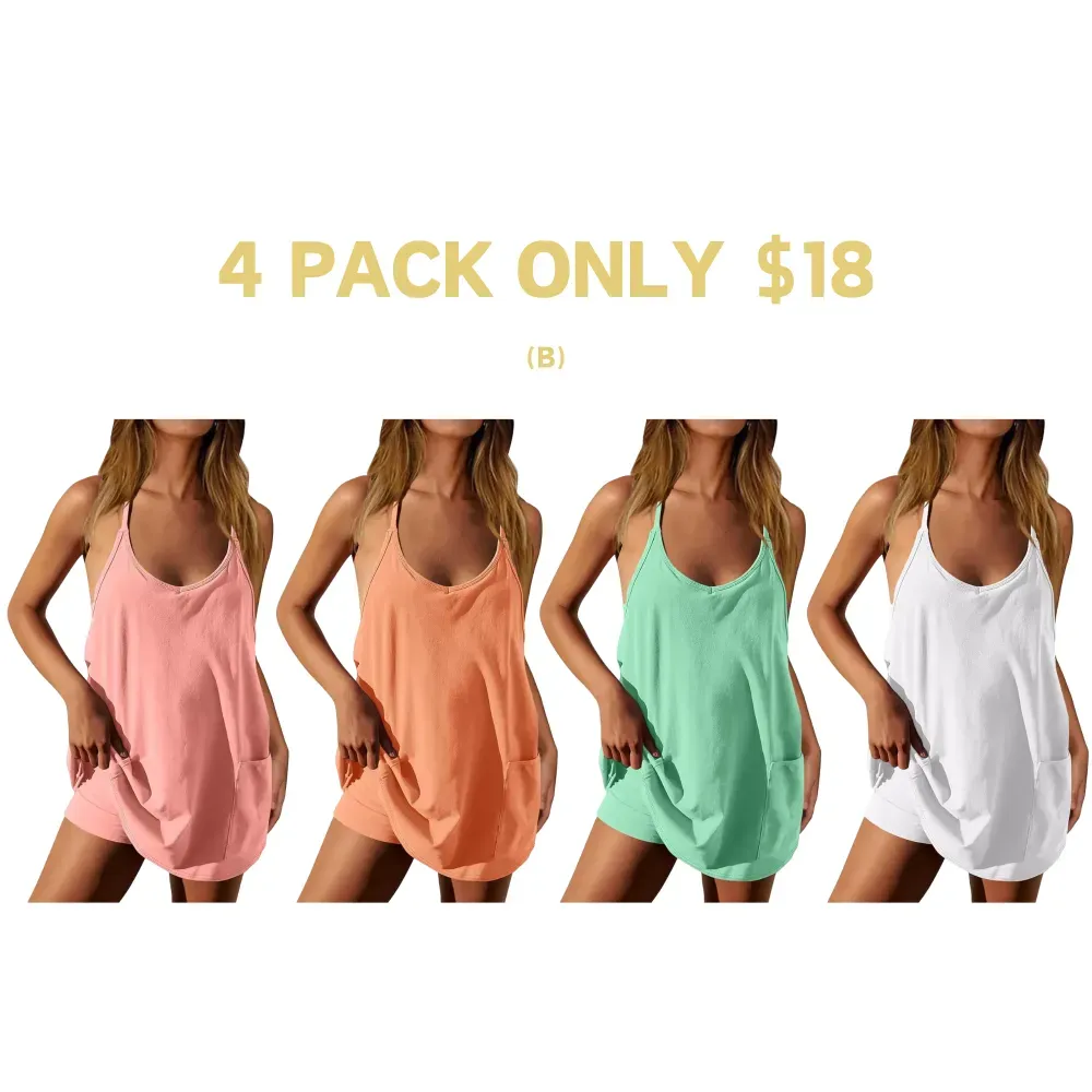 Women's Summer Sleeveless Mini Dress with Pockets