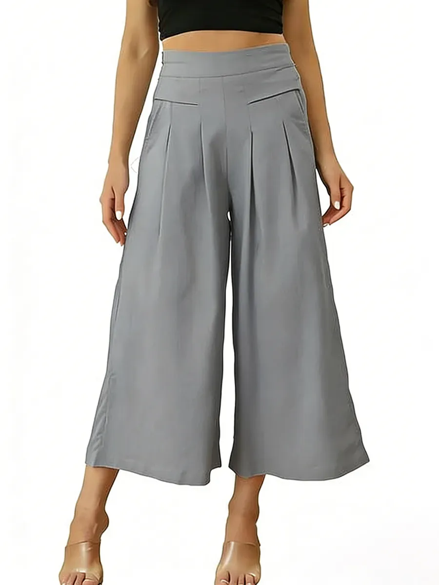 Women's Cotton Linen Culottes Pants
