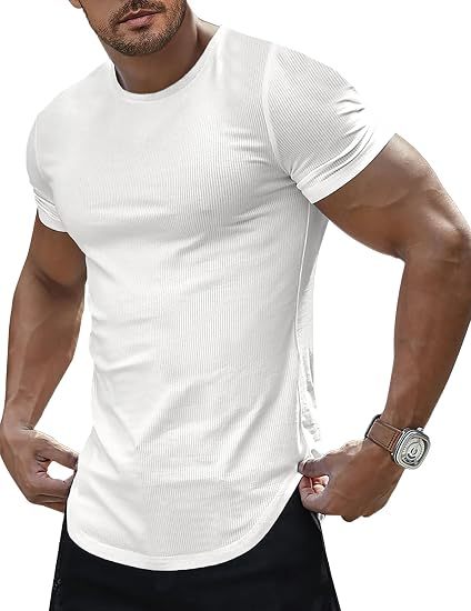 Men's Casual Solid Color Crew Neck Short Sleeve T-Shirt
