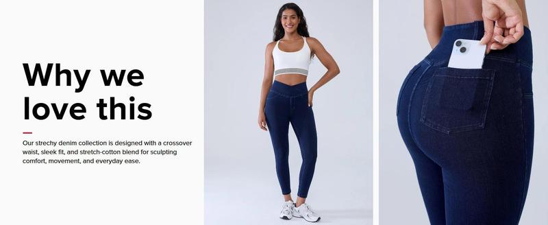 BRXL High Waisted Bootcut Flare Denim Jeans for Women - Crossover Waist & Illusion Pocket Design with Functional Back Pockets & Comfort Stretch Fabric#TikTokMadeMeBuyIt #FallStyle #Streetwear #outdoorfun#Christ mas costume for women-1