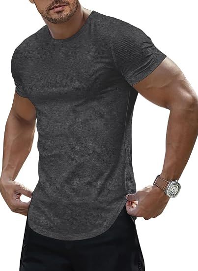 Men's Casual Solid Color Crew Neck Short Sleeve T-Shirt