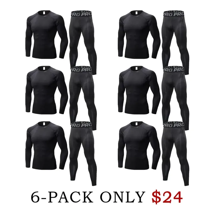 Men’s Thermal Underwear Set – Warm Compression Top & Leggings for Fall & Winter