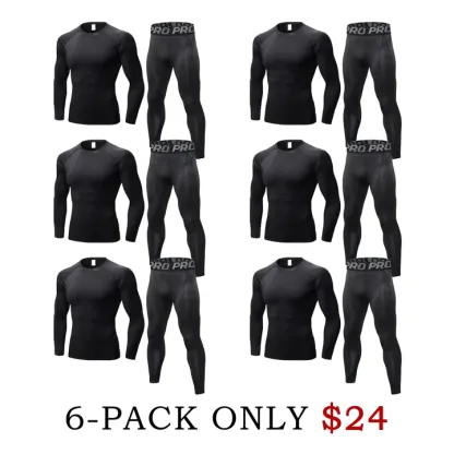 Men’s Thermal Underwear Set – Warm Compression Top & Leggings for Fall & Winter