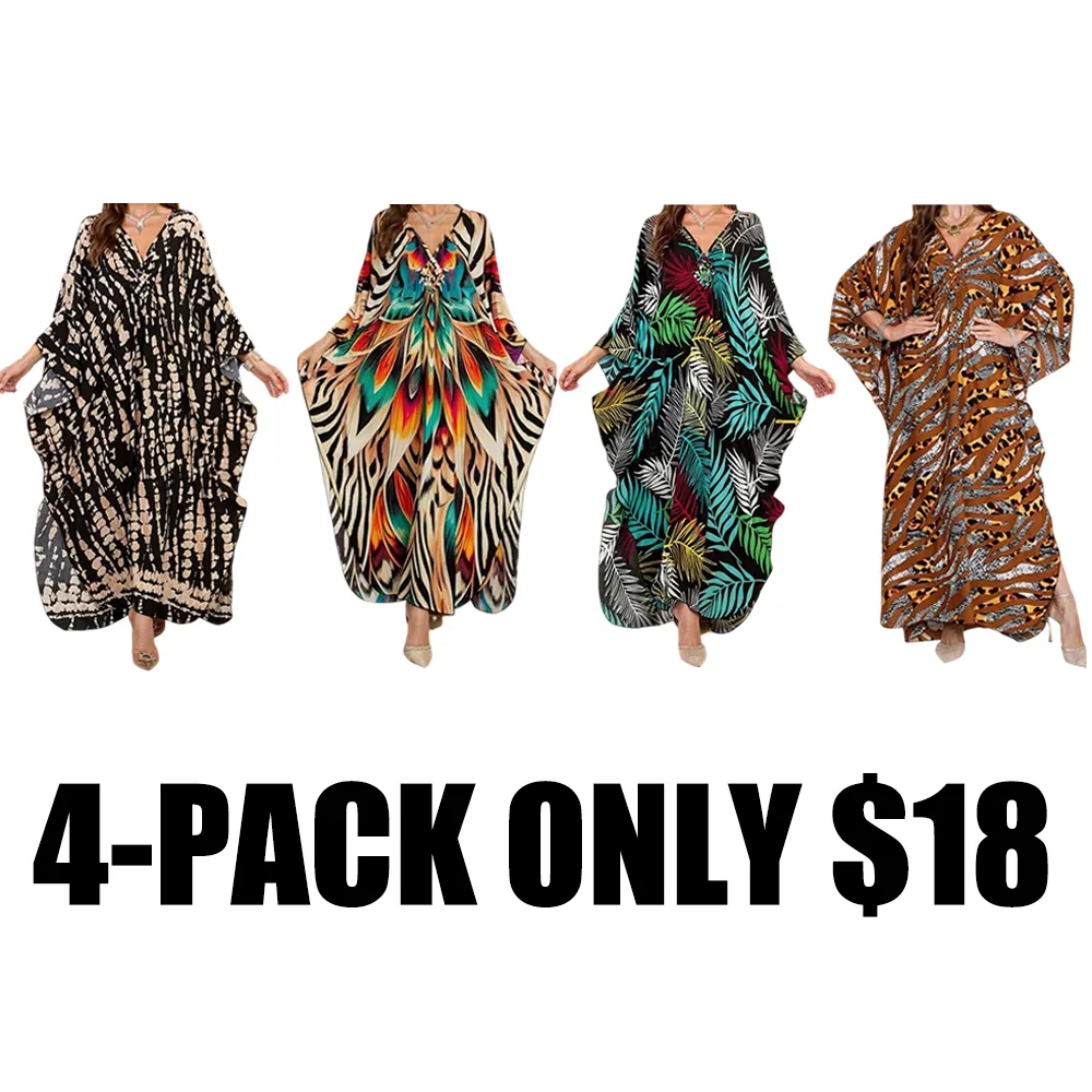 🔥Last Day 89% OFF🔥Women’s Casual Boho Maxi Kaftan Dress