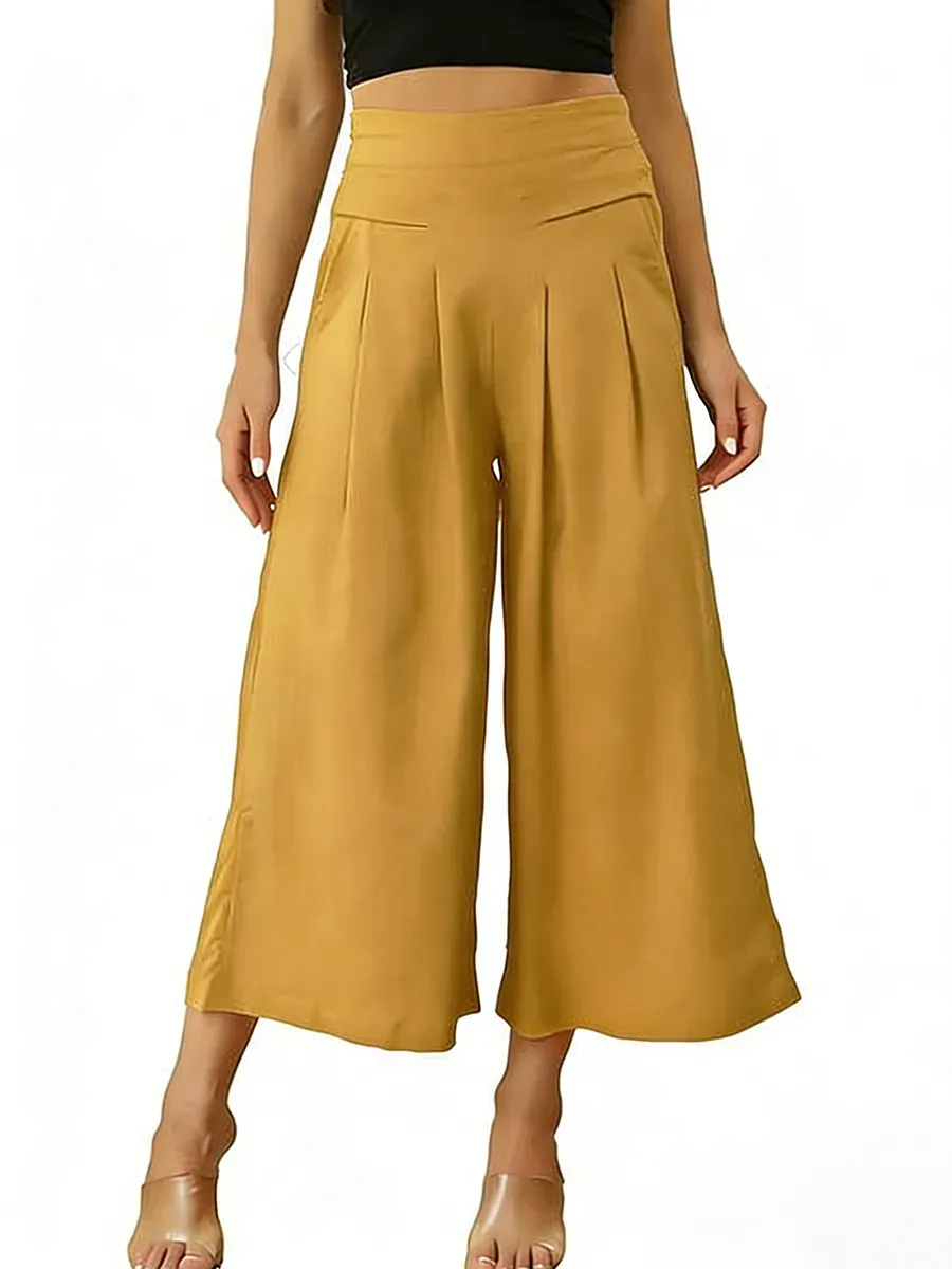 Women's Cotton Linen Culottes Pants