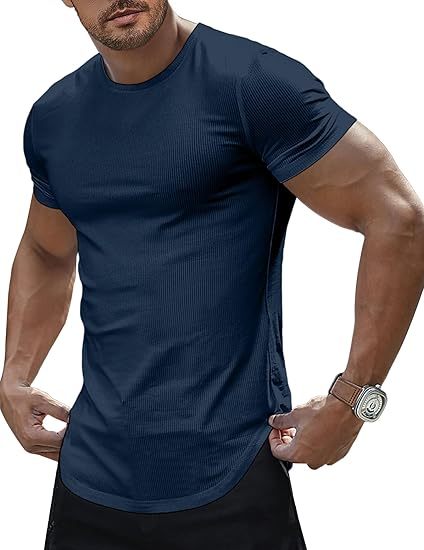 Men's Casual Solid Color Crew Neck Short Sleeve T-Shirt