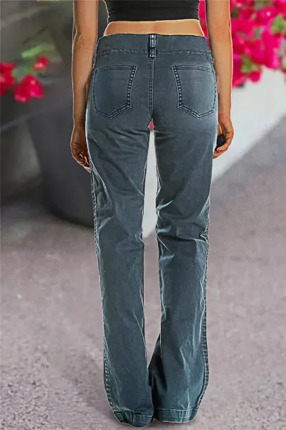 ⚡6-PACK for $24.99⚡- Double Button Mid Waist Straight Leg Pants