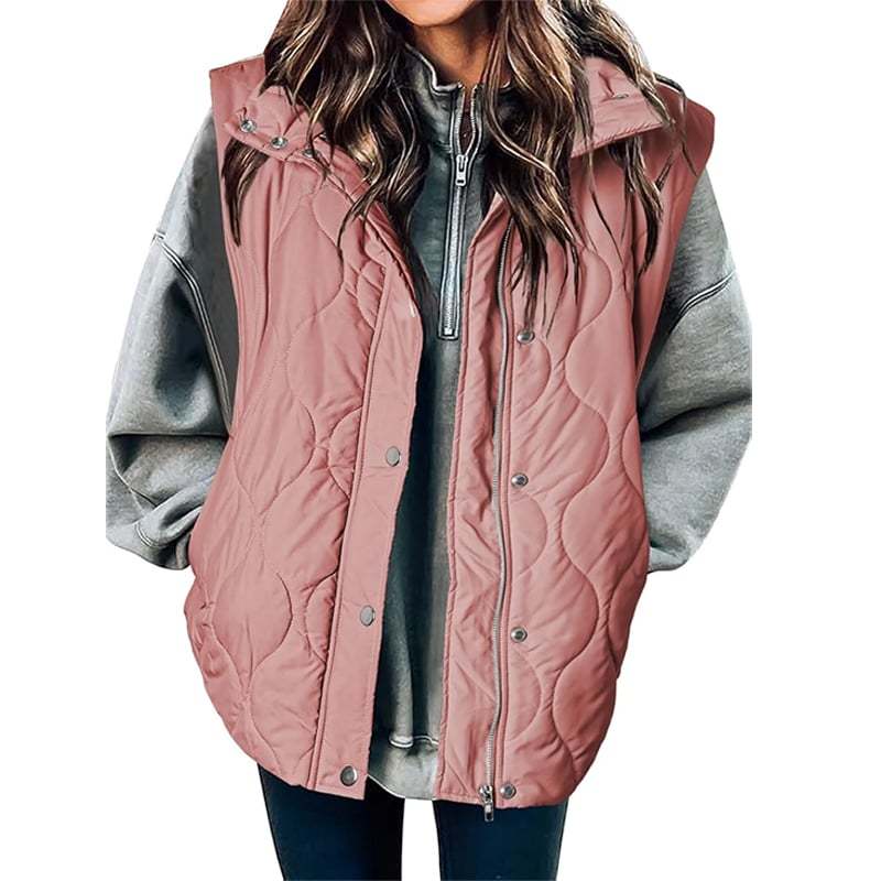 🎄 New Arrivals🔥-Fashionable Lightweight Puffer Vest for Women Oversized Stand Collar Outerwear 2025