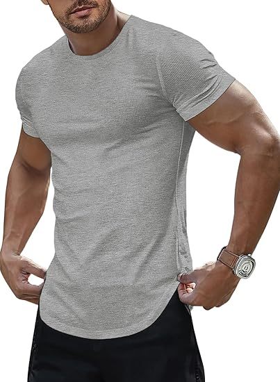 Men's Casual Solid Color Crew Neck Short Sleeve T-Shirt