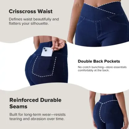 Women's high-waisted flared jeans