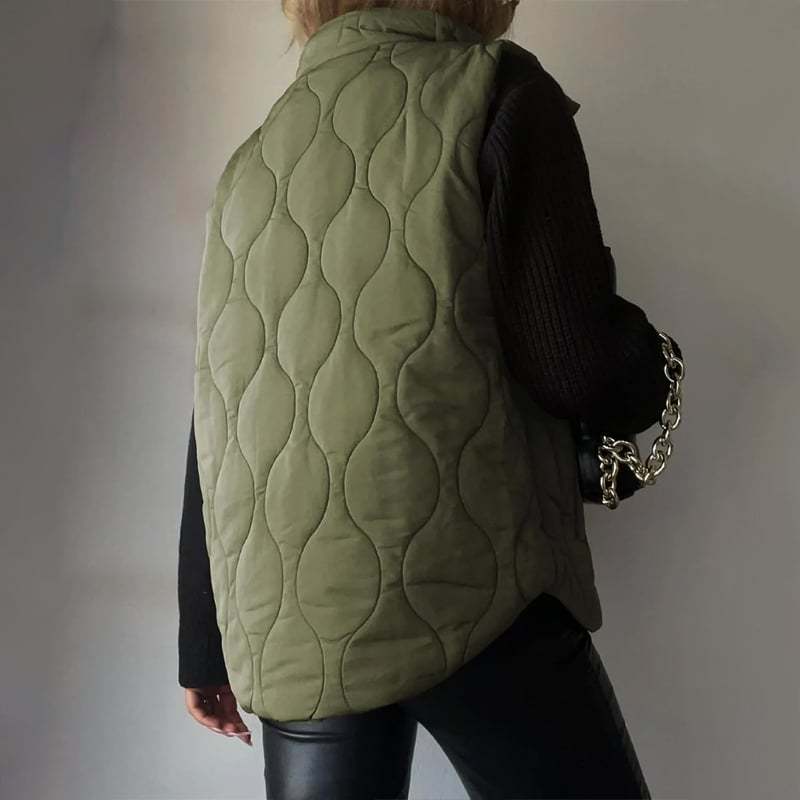 🎄 New Arrivals🔥-Fashionable Lightweight Puffer Vest for Women Oversized Stand Collar Outerwear 2025