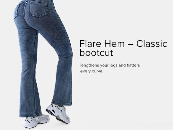 BRXL High Waisted Bootcut Flare Denim Jeans for Women - Crossover Waist & Illusion Pocket Design with Functional Back Pockets & Comfort Stretch Fabric#TikTokMadeMeBuyIt #FallStyle #Streetwear #outdoorfun#Christ mas costume for women-1