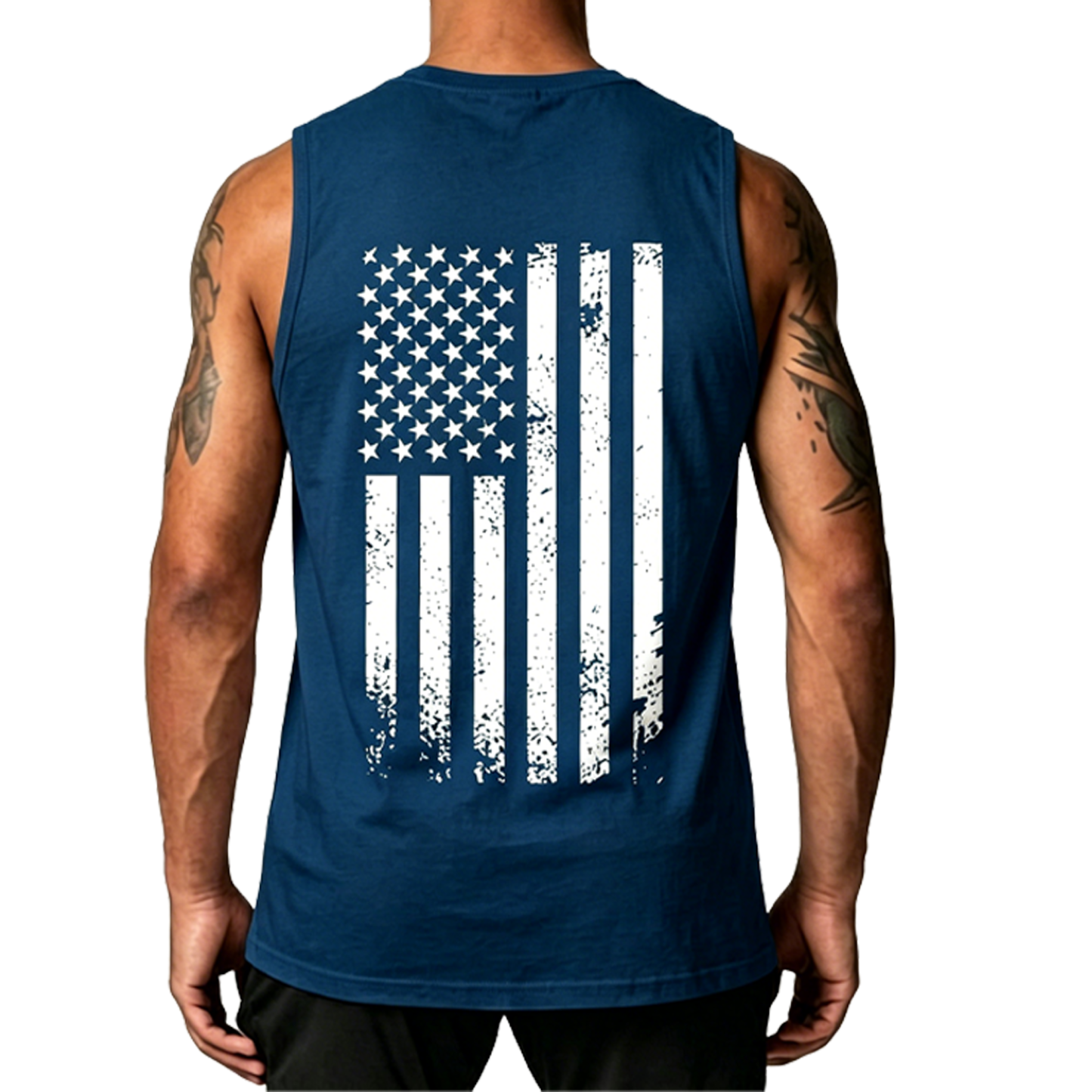 Men's American Flag Graphic Print Tank Top